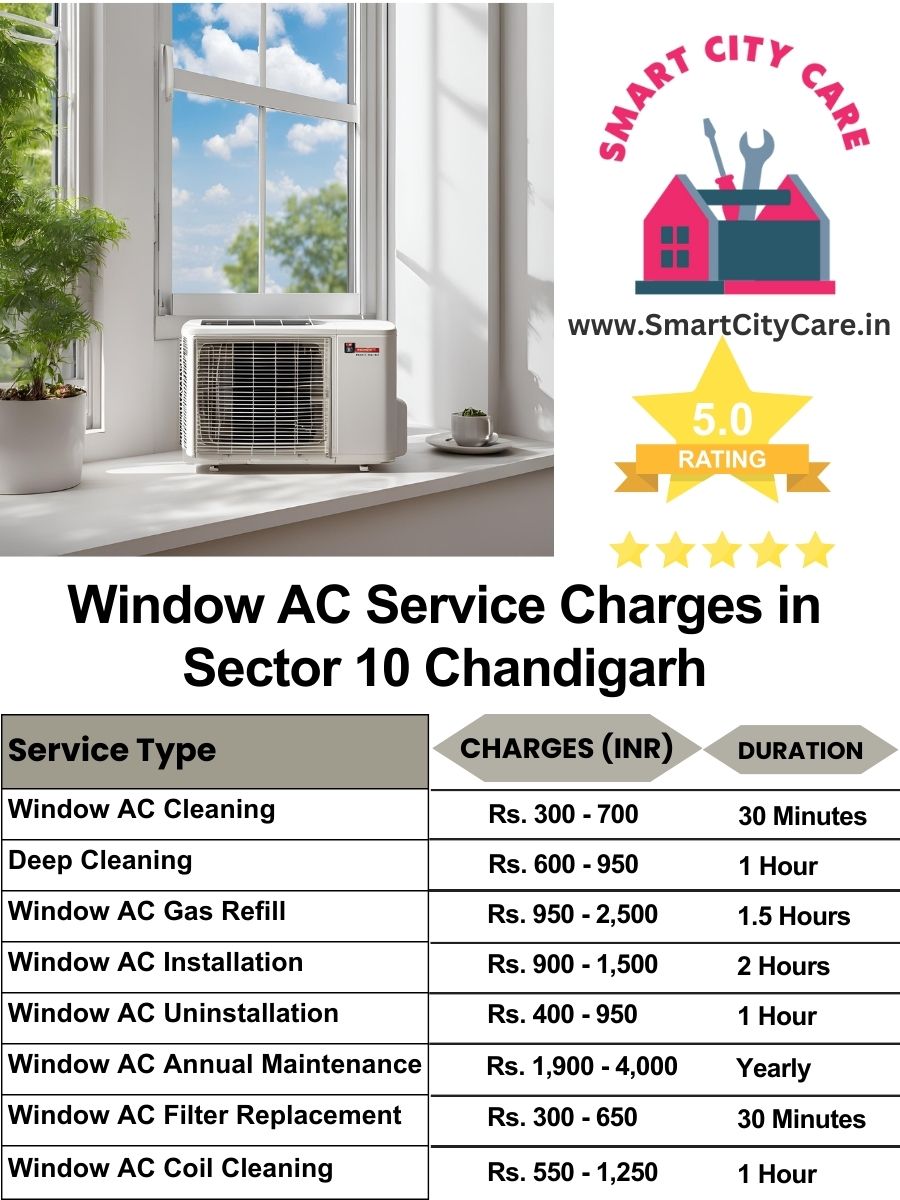 Window AC Service Charges list in  Sector 10, Chandigarh