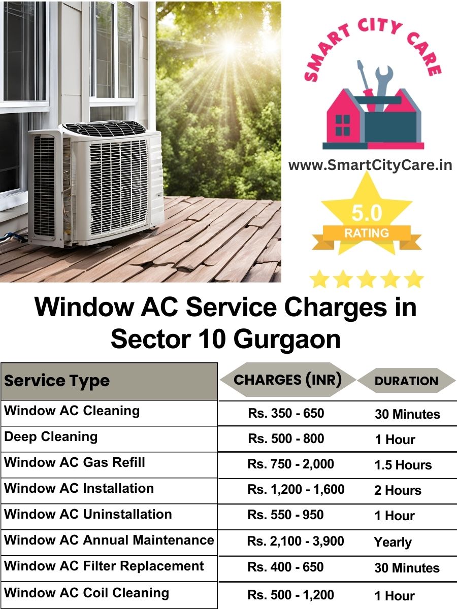 Window AC Service Charges list in  Sector 10, Gurgaon