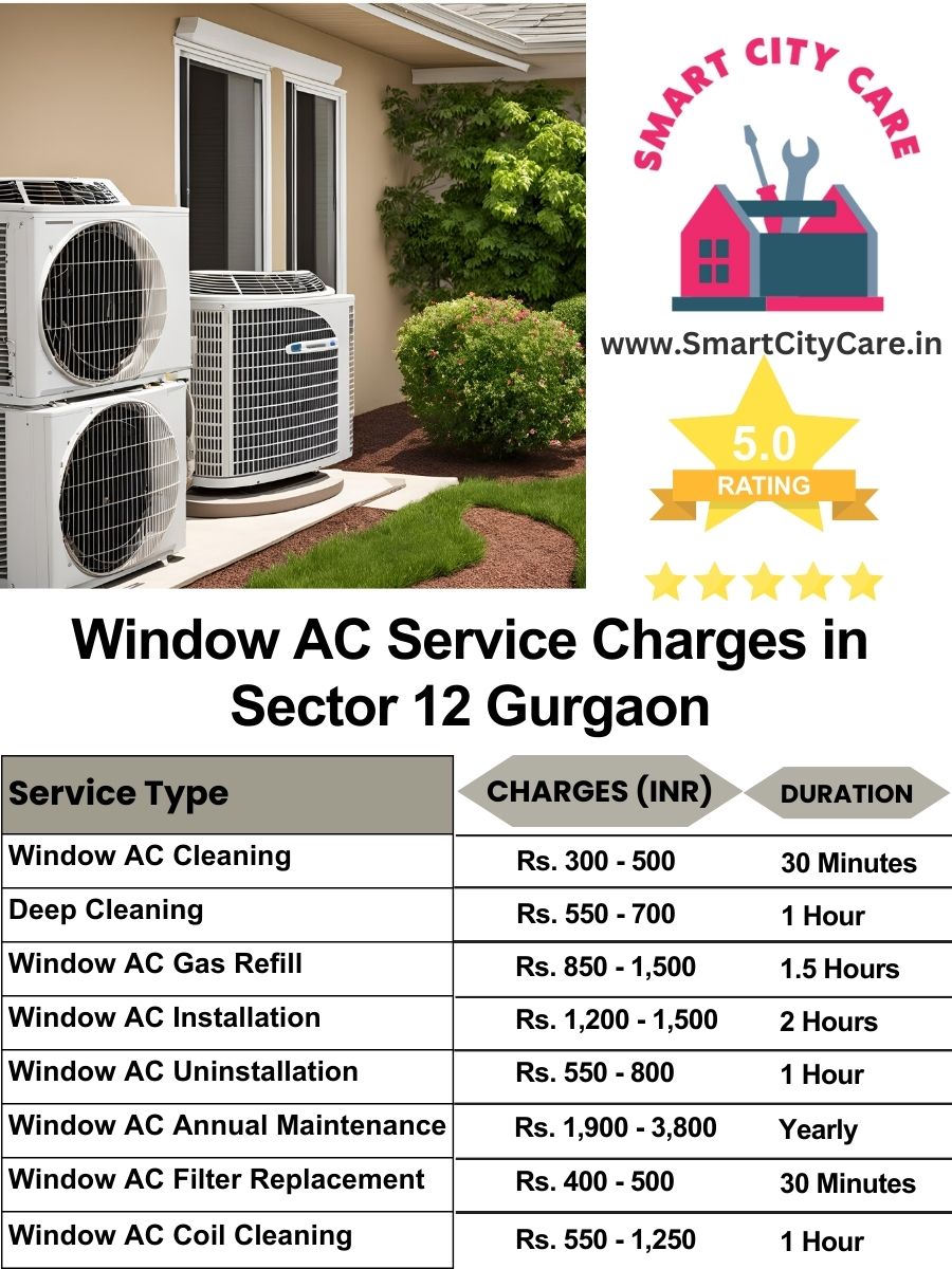 Window AC Service Charges list in  Sector 12, Gurgaon