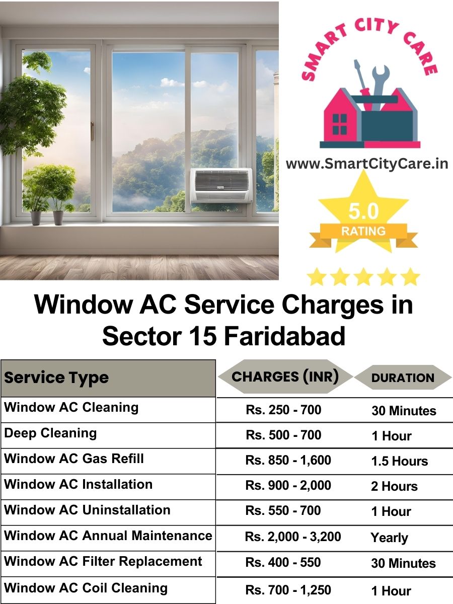 Window AC Service Charges list in  Sector 15, Faridabad