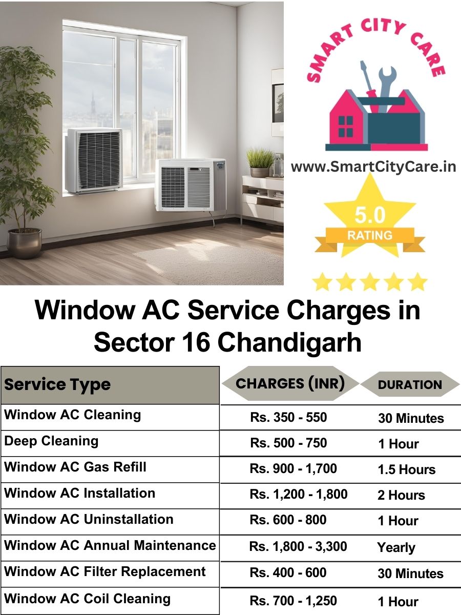 Window AC Service Charges list in  Sector 16, Chandigarh