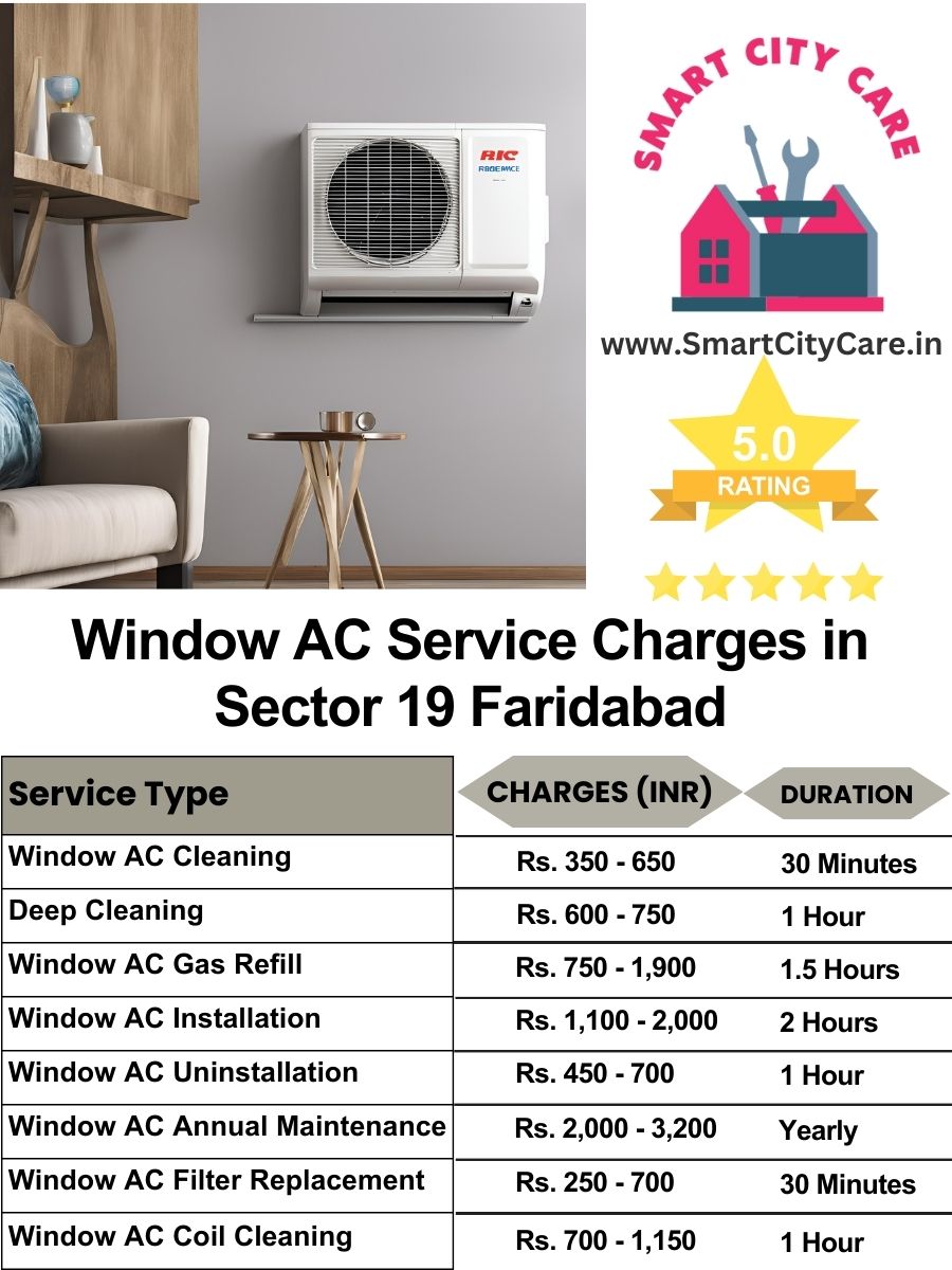 Window AC Service Charges list in  Sector 19, Faridabad