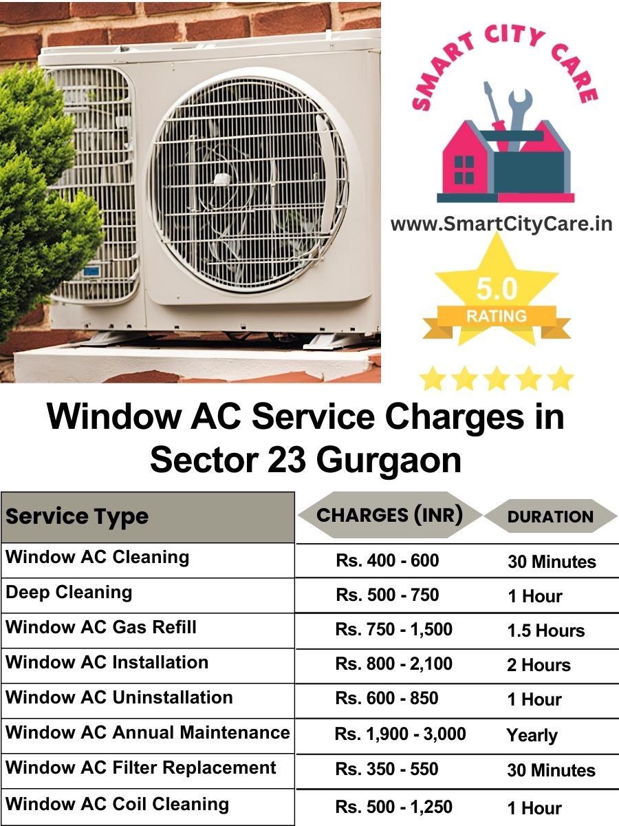 Window AC Service Charges list in  Sector 23, Gurgaon