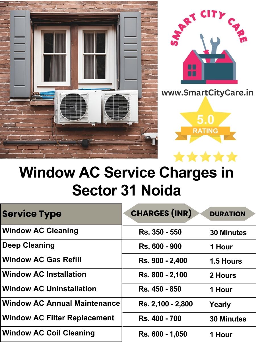 Window AC Service Charges list in  Sector 31, Noida