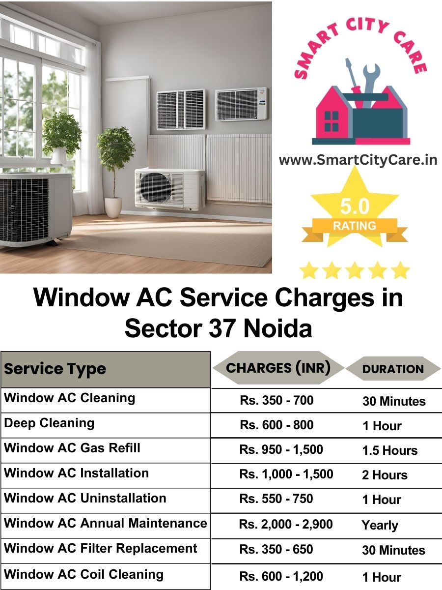 Window AC Service Charges list in  Sector 37, Noida