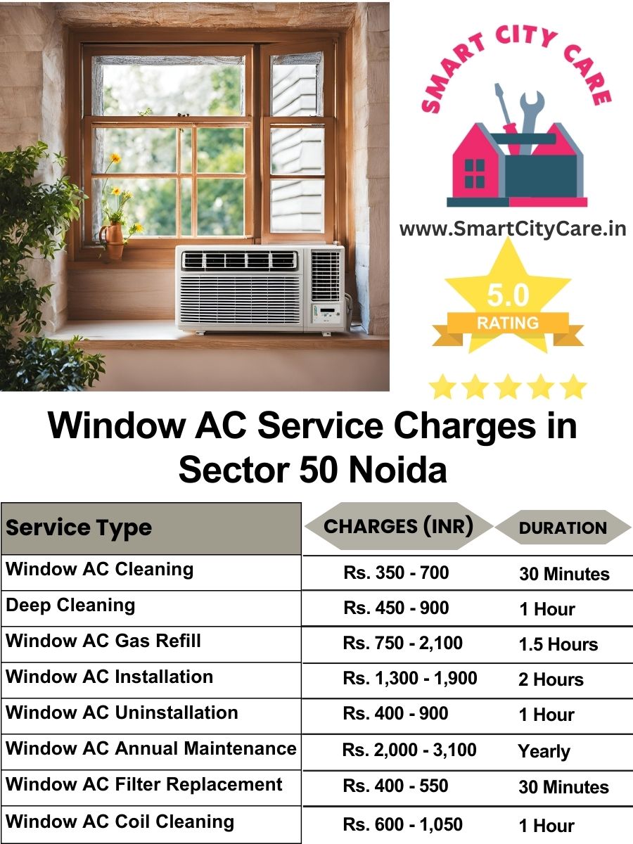 Window AC Service Charges list in  Sector 50, Noida