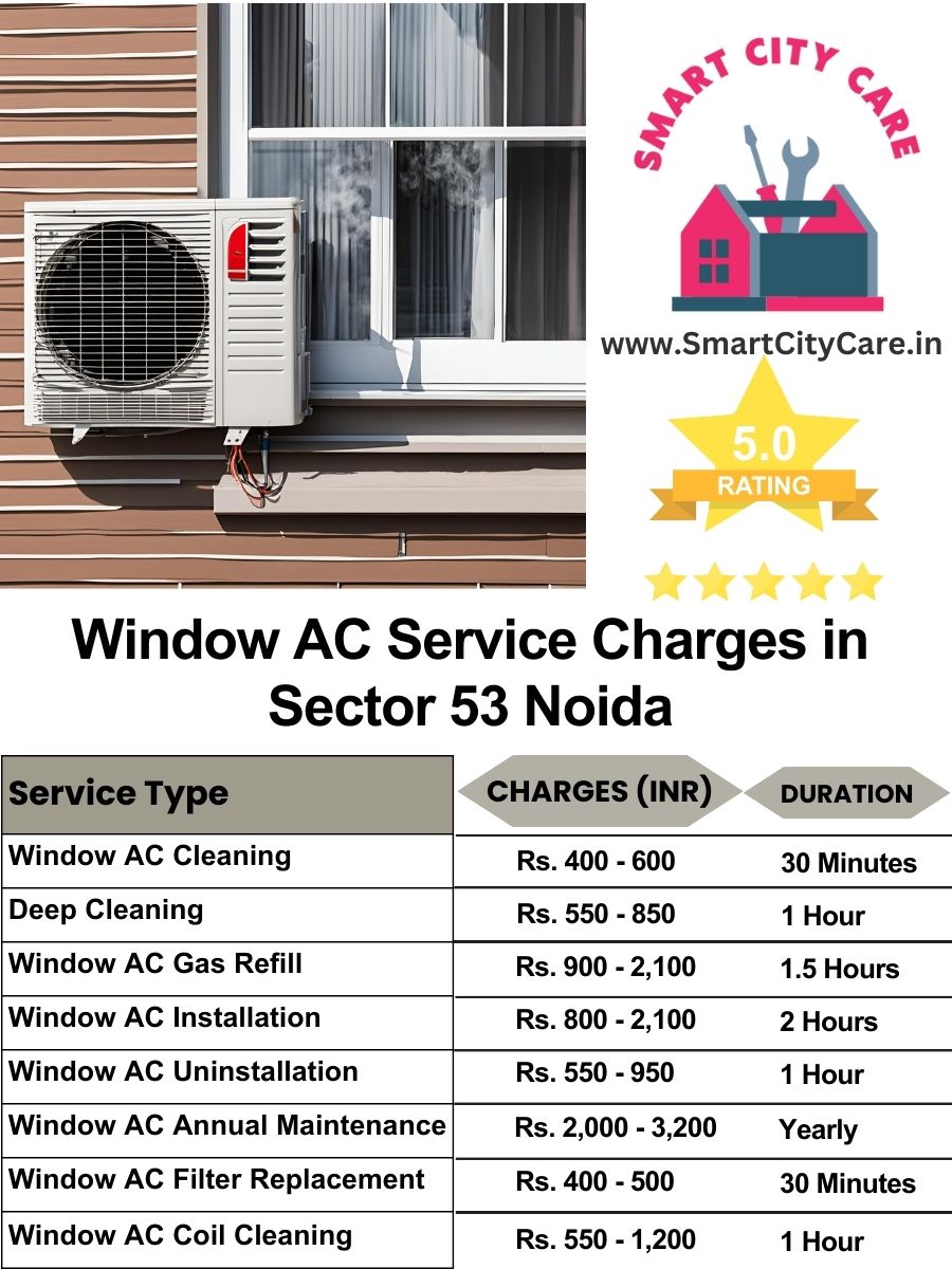 Window AC Service Charges list in  Sector 53, Noida