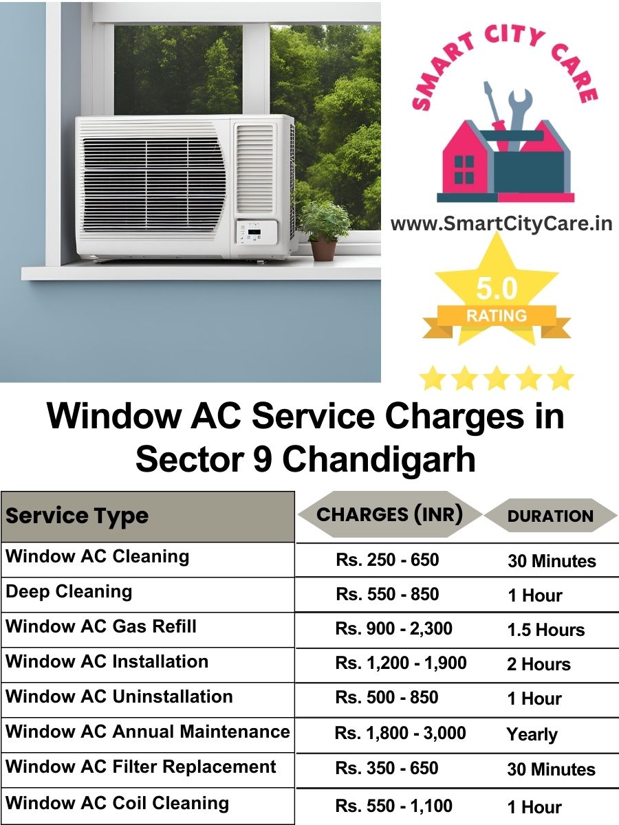 Window AC Service Charges list in  Sector 9, Chandigarh