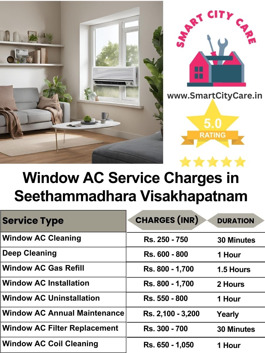 Window AC Service Charges list in  Seethammadhara, Visakhapatnam