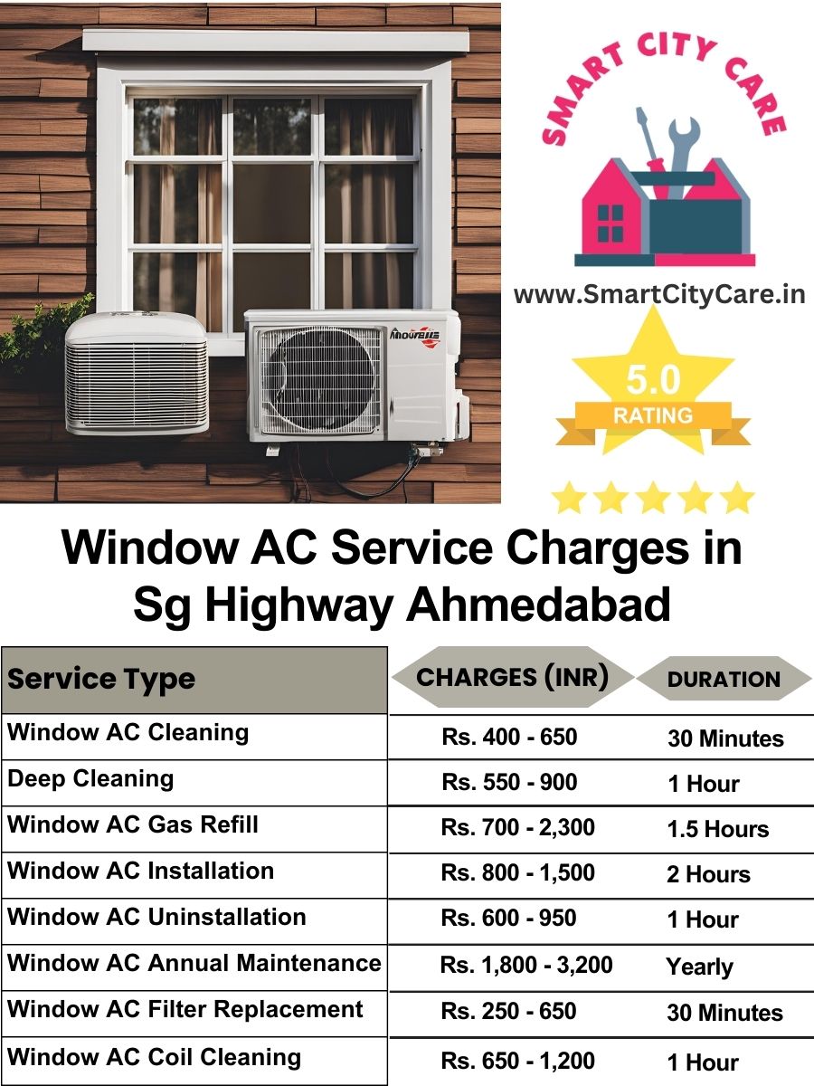Window AC Service Charges list in  SG Highway, Ahmedabad