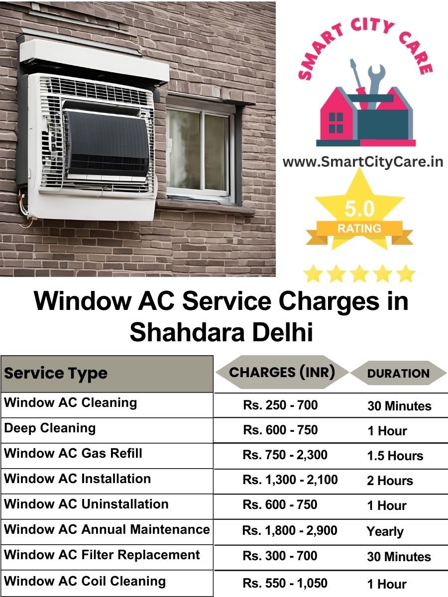 Window AC Service Charges list in  Shahdara, Delhi