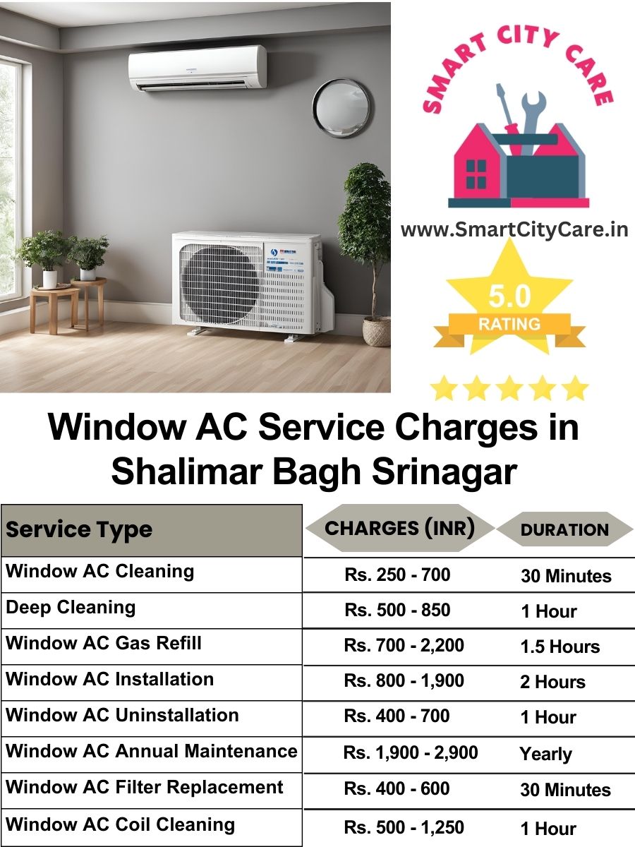 Window AC Service Charges list in  Shalimar Bagh, Srinagar