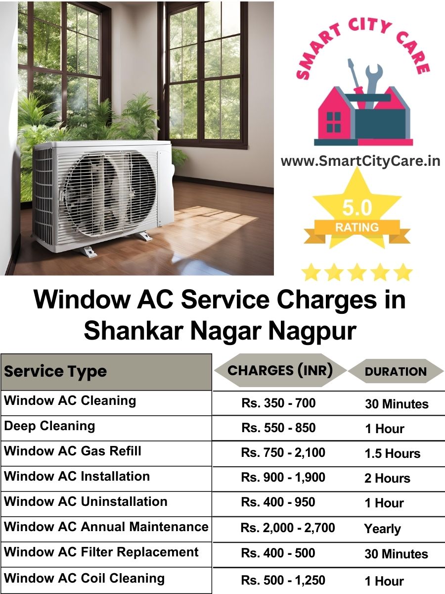 Window AC Service Charges list in Shankar Nagar, Nagpur