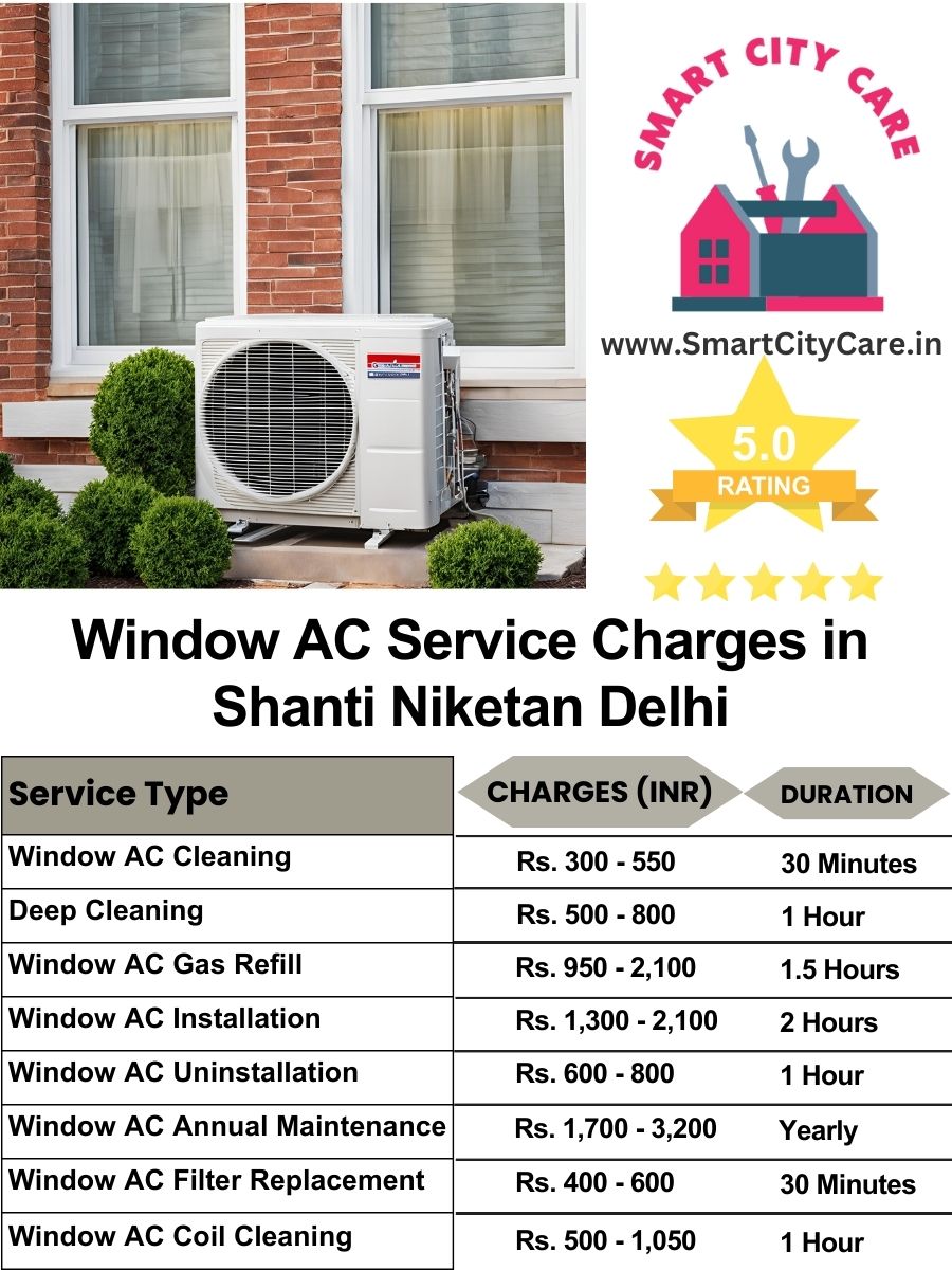 Window AC Service Charges list in  Shanti Niketan, Delhi