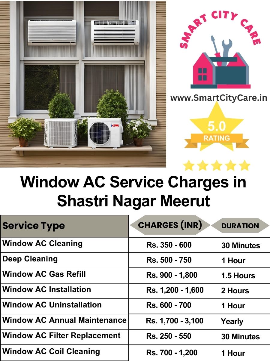 Window AC Service Charges list in  Shastri Nagar, Meerut