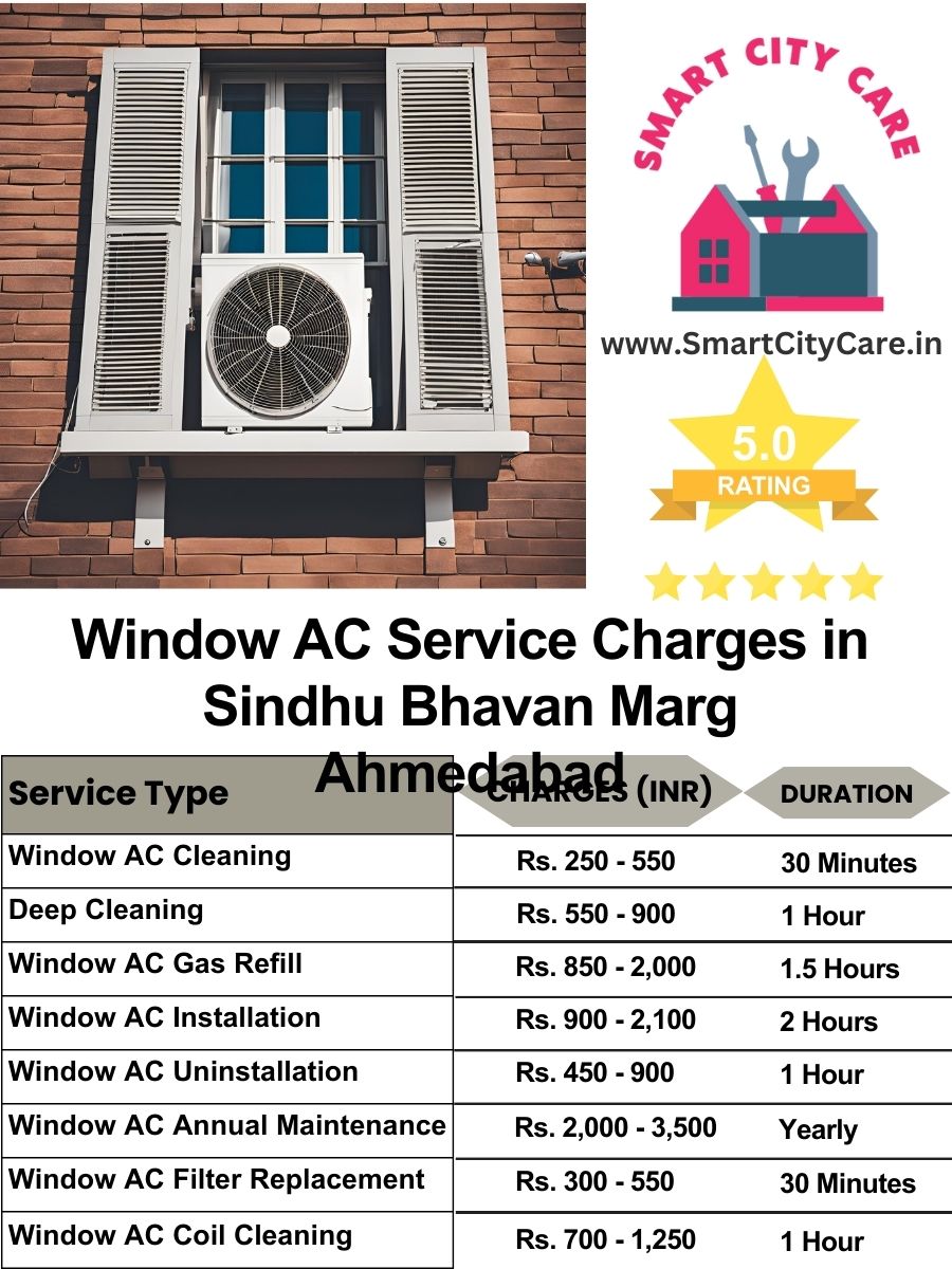 Window AC Service Charges list in  Sindhu Bhavan Marg, Ahmedabad