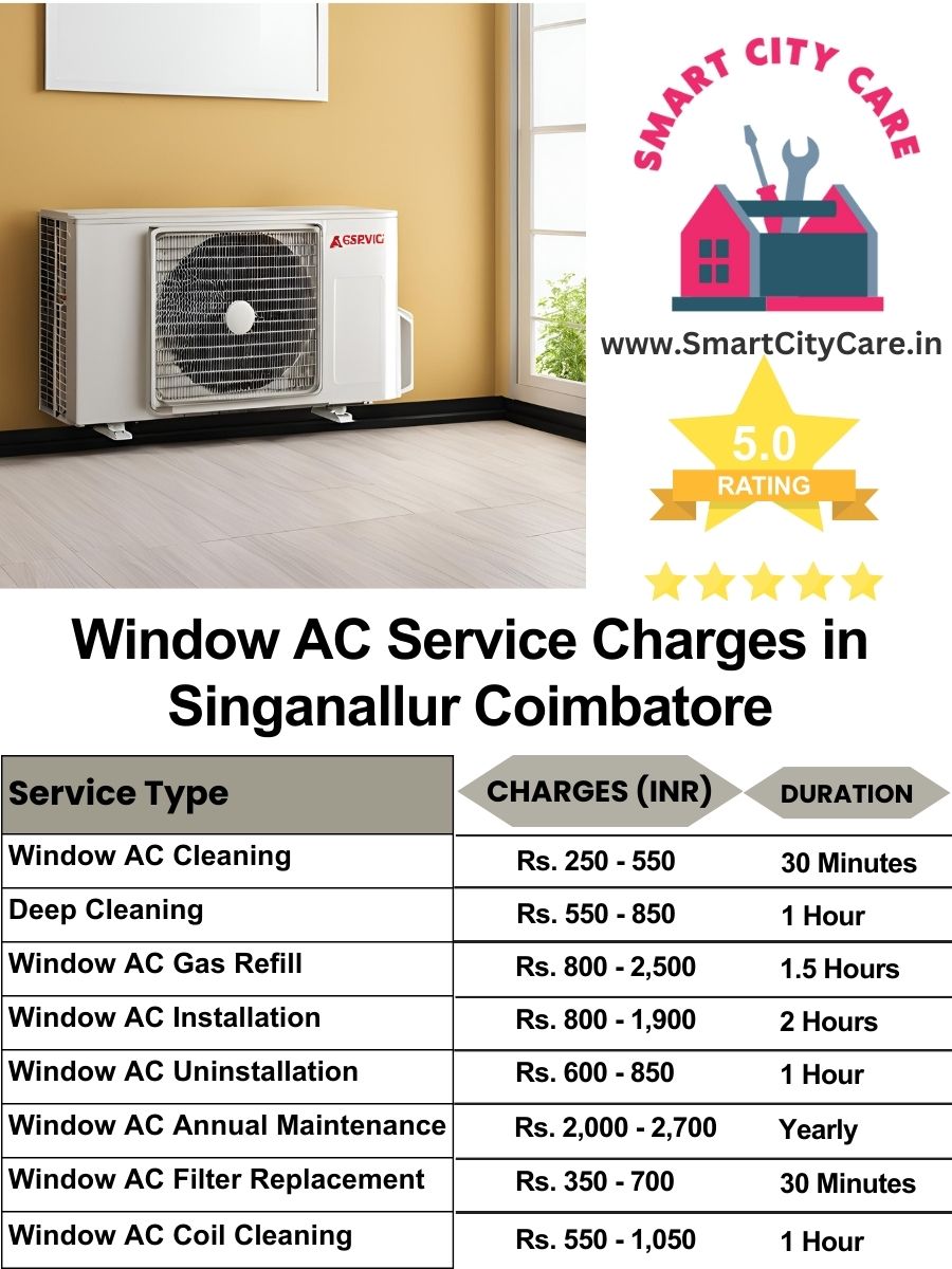 Window AC Service Charges list in  Singanallur, Coimbatore