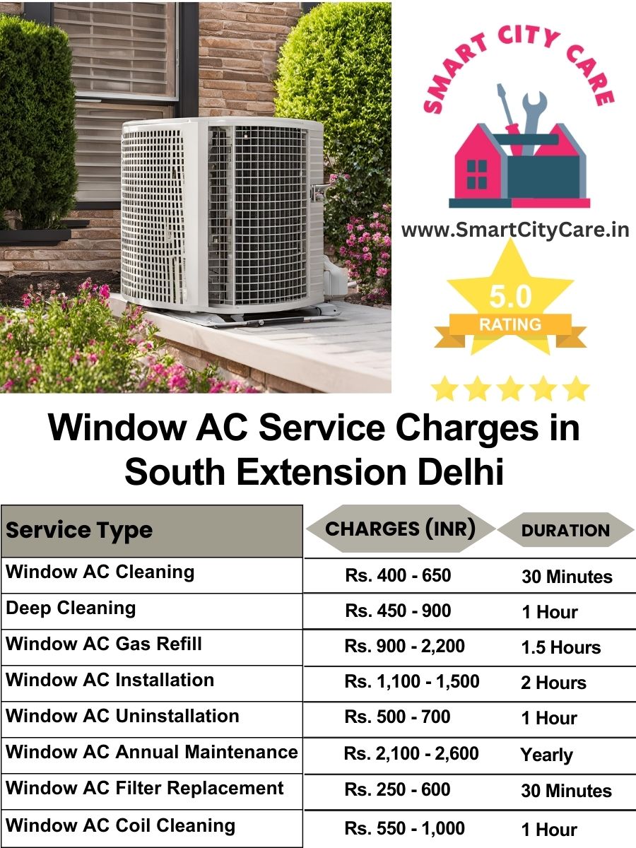 Window AC Service Charges list in  South Extension, Delhi