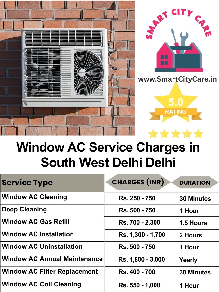 Window AC Service Charges list in  South West Delhi, Delhi