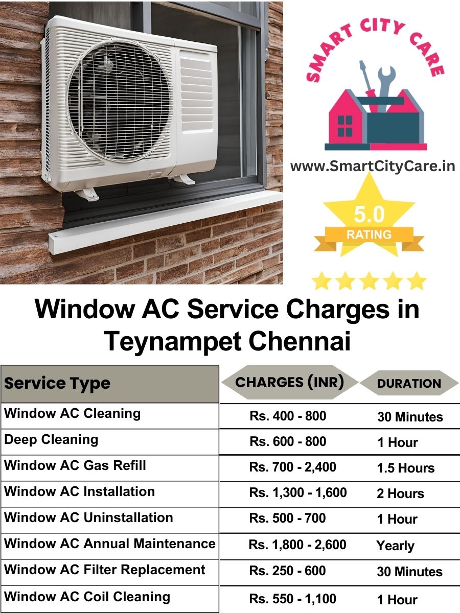 Window AC Service Charges list in  Teynampet, Chennai