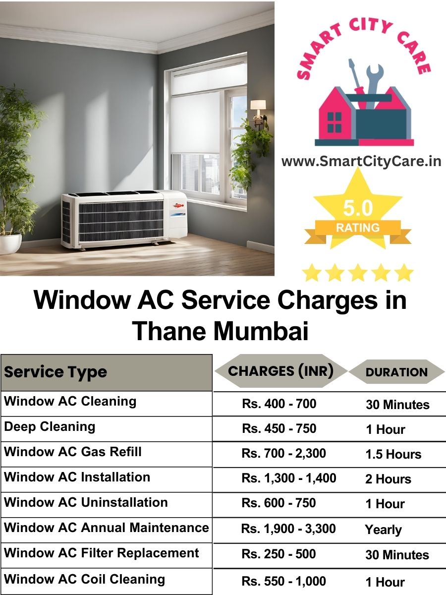 Window AC Service Charges list in  Thane, Mumbai