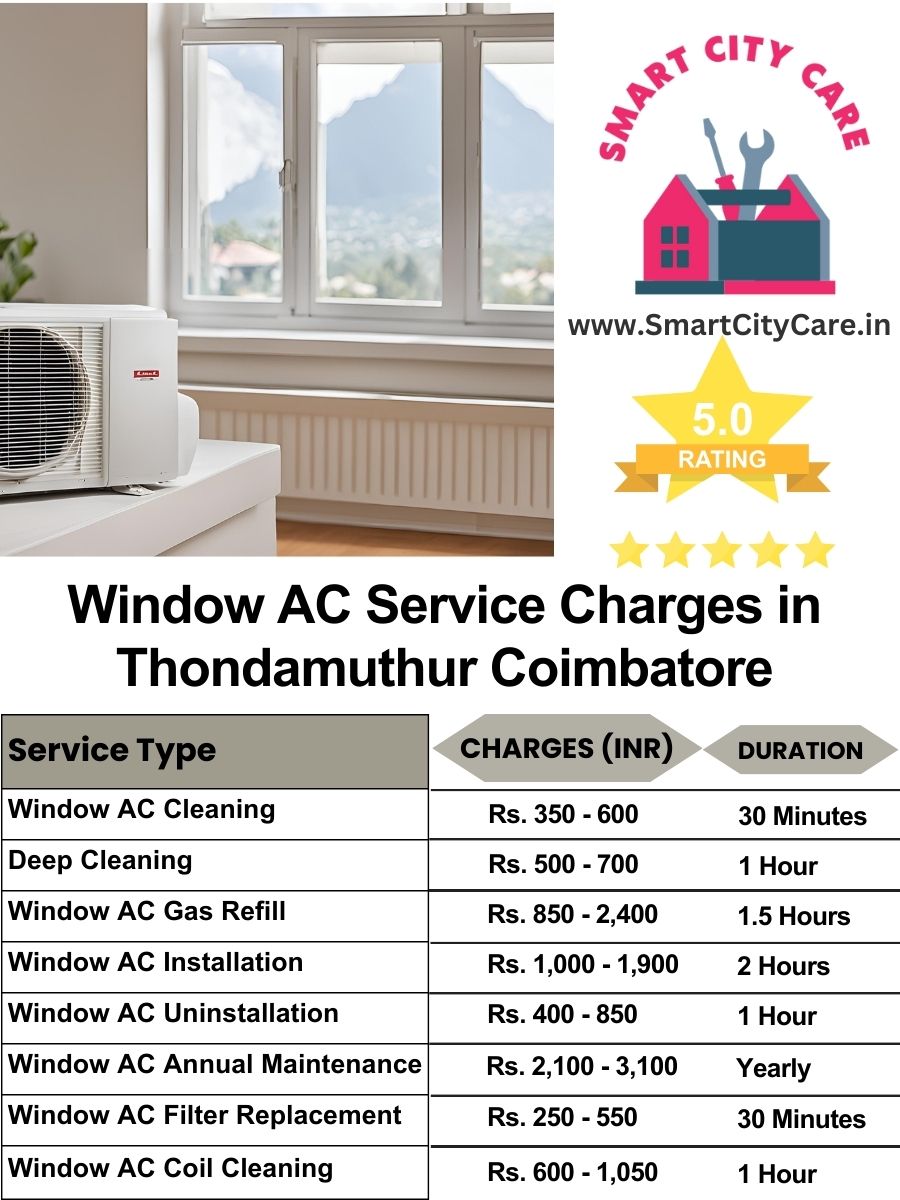 Window AC Service Charges list in  Thondamuthur, Coimbatore