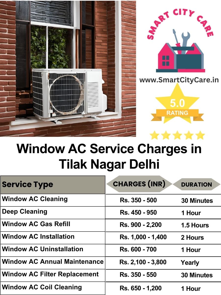 Window AC Service Charges list in  Tilak Nagar, Delhi