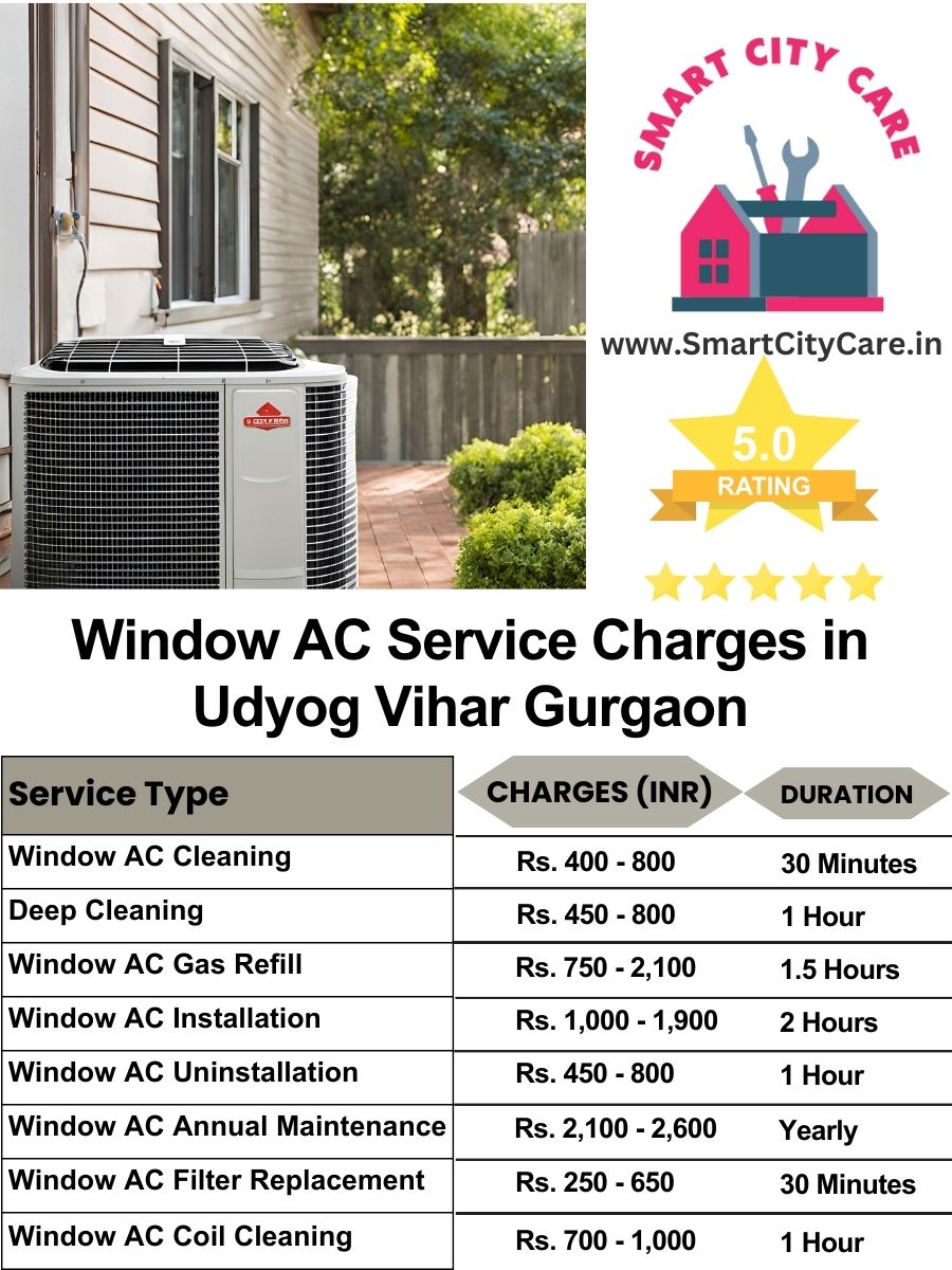 Window AC Service Charges list in  Udyog Vihar, Gurgaon