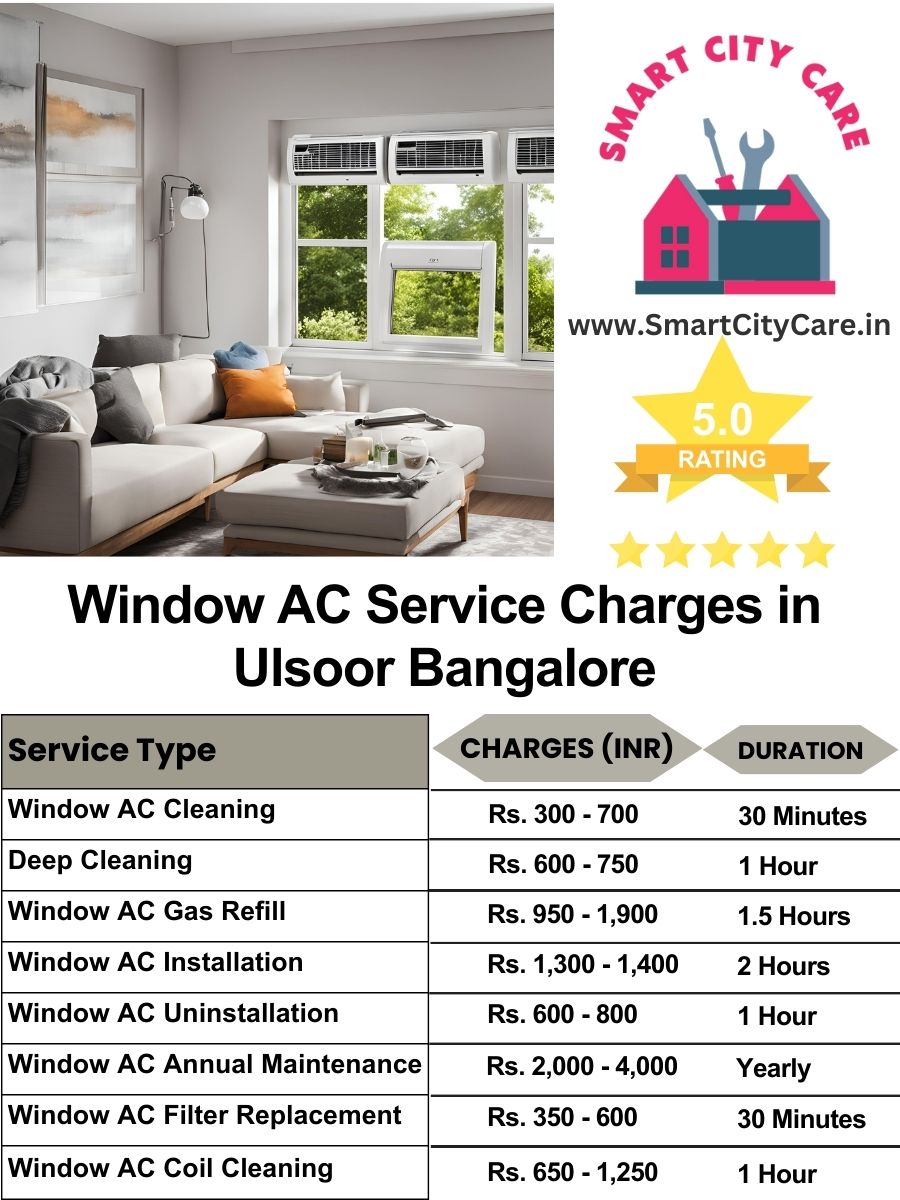 Window AC Service Charges list in  Ulsoor, Bangalore