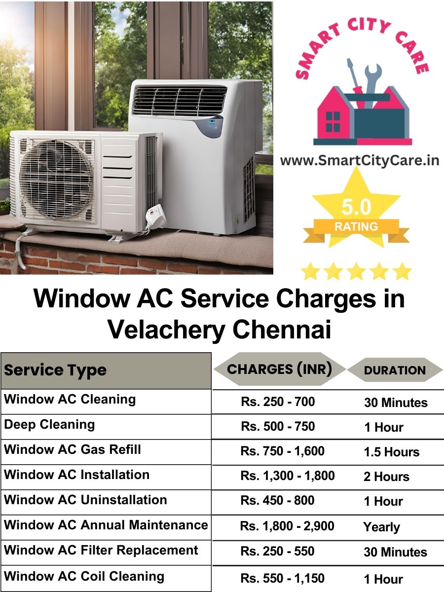 Window AC Service Charges list in  Velachery, Chennai