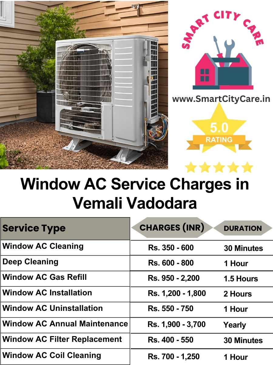 Window AC Service Charges list in  Vemali, Vadodara