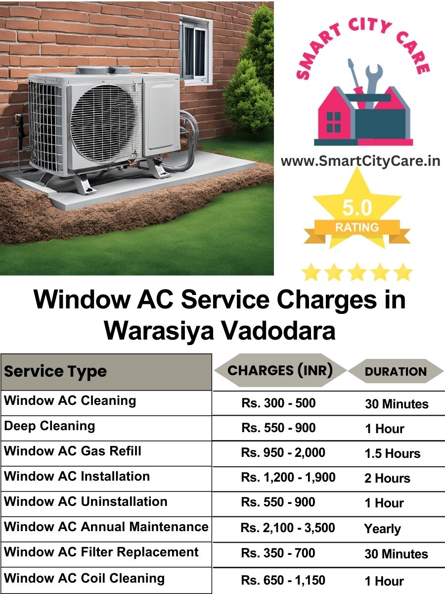 Window AC Service Charges list in  Warasiya, Vadodara