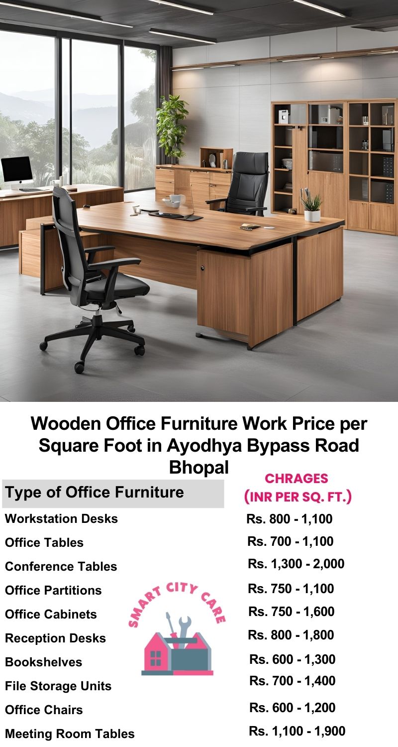 Wooden Office Furniture Work cost per Square Foot in Ayodhya Bypass Road,Bhopal