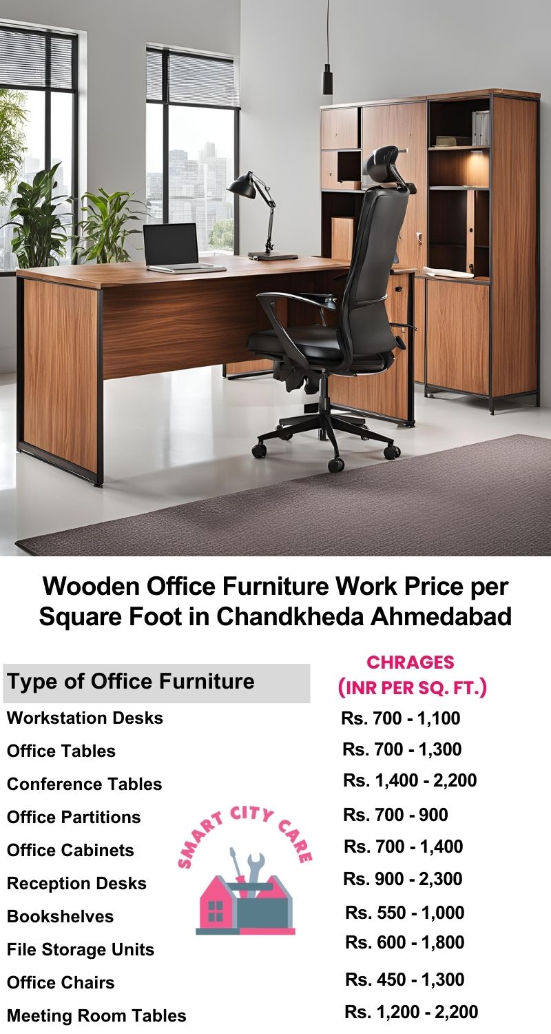 Wooden Office Furniture Work cost per Square Foot in Chandkheda,Ahmedabad