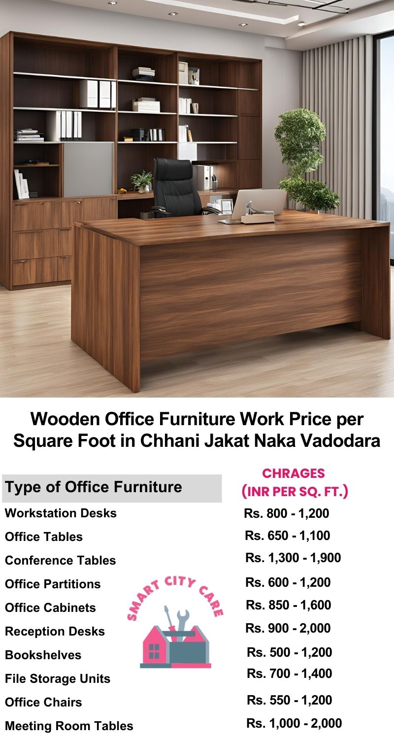 Wooden Office Furniture Work cost per Square Foot in Chhani Jakat Naka,Vadodara