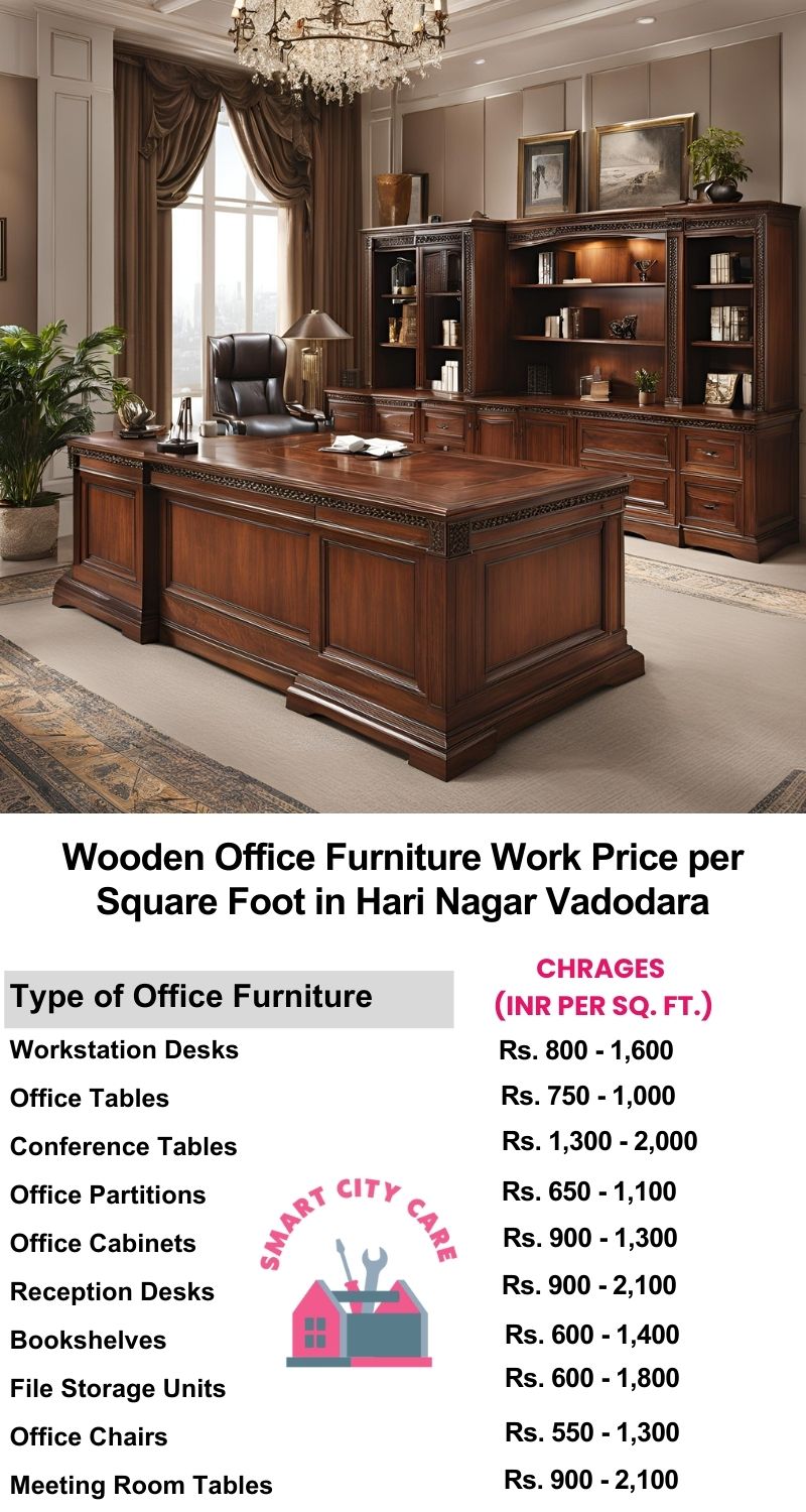 Wooden Office Furniture Work cost per Square Foot in Hari Nagar,Vadodara