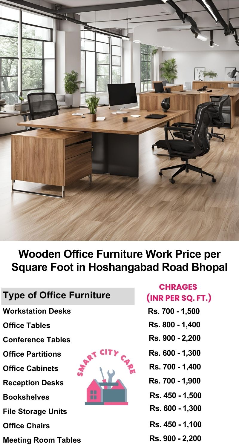 Wooden Office Furniture Work cost per Square Foot in Hoshangabad Road,Bhopal