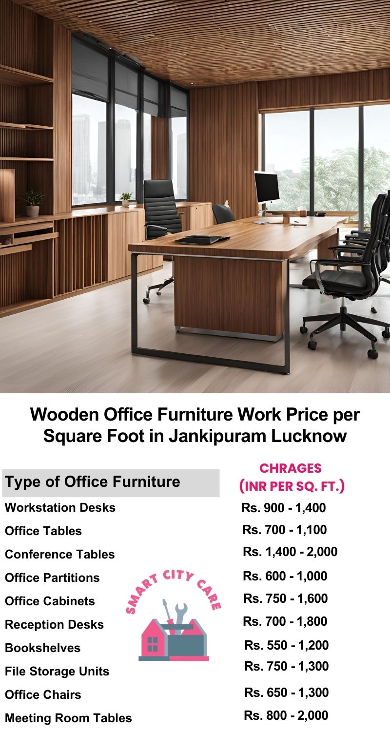 Wooden Office Furniture Work cost per Square Foot in Jankipuram,Lucknow