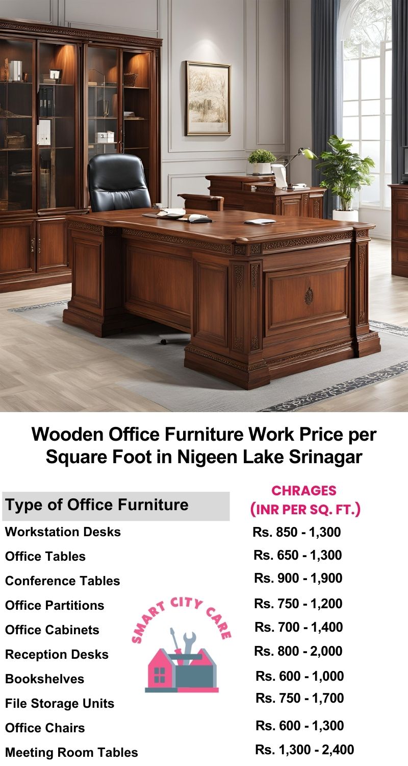 Wooden Office Furniture Work cost per Square Foot in Nigeen Lake,Srinagar